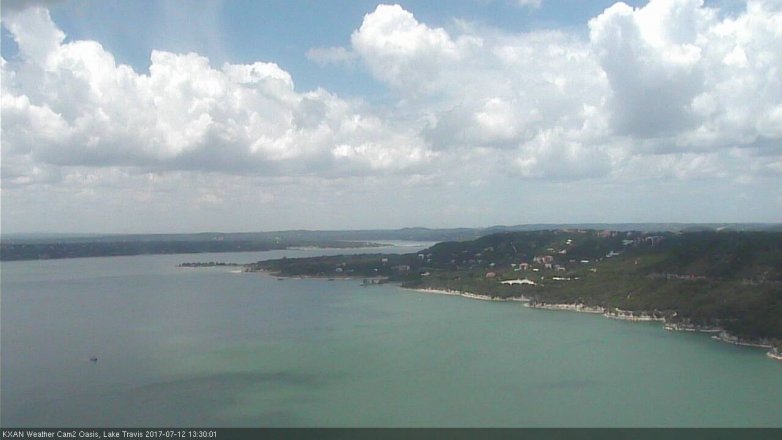 Lake Travis webcam, July 12, 2017 12:35 PM CT