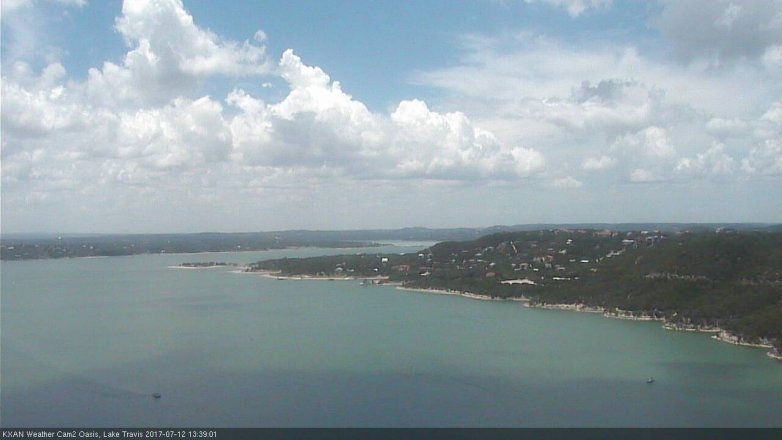 Lake Travis webcam, July 12, 2017 12:45 PM CT