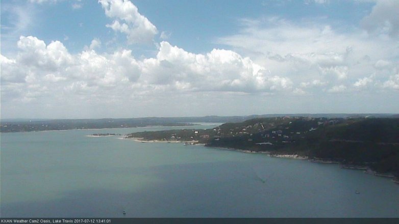 Lake Travis webcam, July 12, 2017 1:05 PM CT