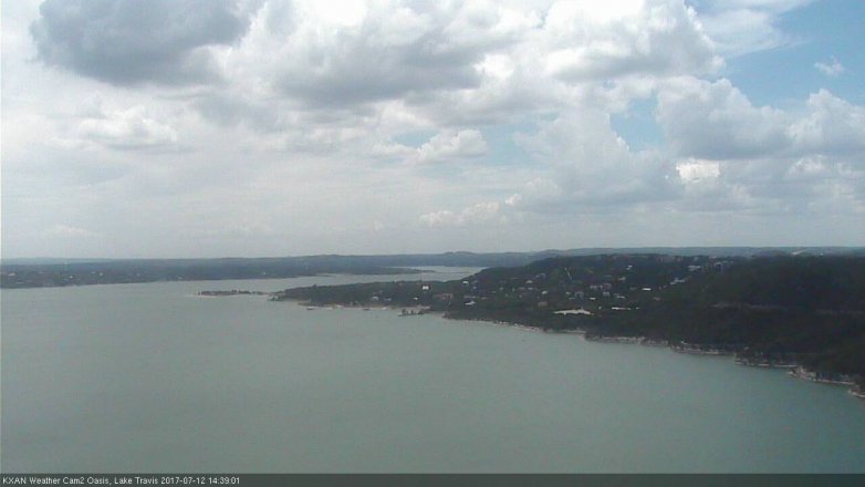 Lake Travis webcam, July 12, 2017 1:50 PM CT