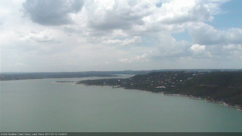 Lake Travis webcam, July 12, 2017 2:00 PM CT