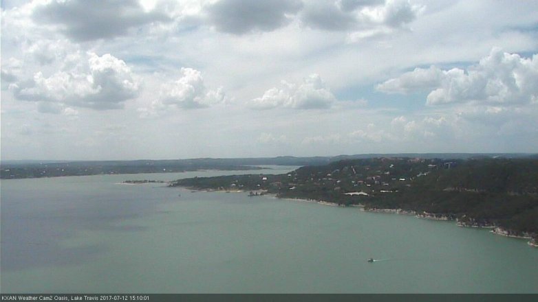 Lake Travis webcam, July 12, 2017 2:25 PM CT