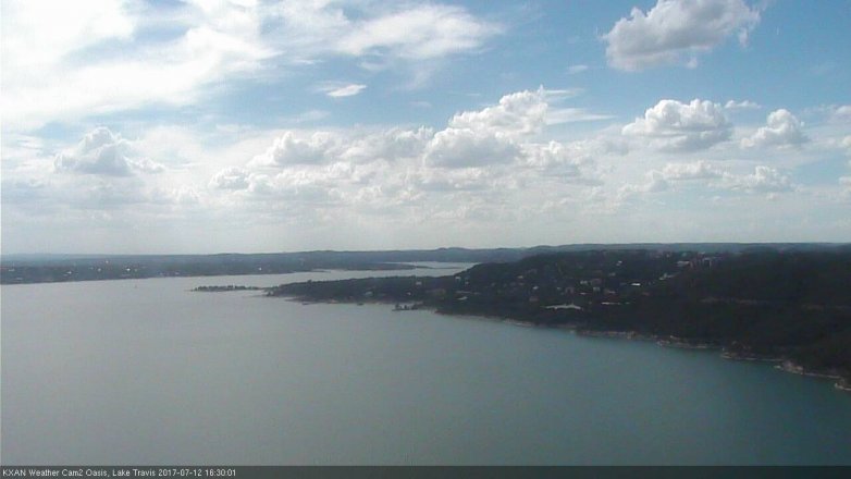 Lake Travis webcam, July 12, 2017 3:45 PM CT
