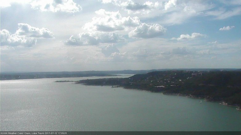 Lake Travis webcam, July 12, 2017 4:20 PM CT