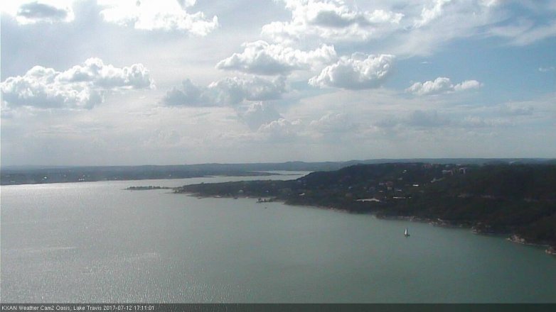 Lake Travis webcam, July 12, 2017 4:40 PM CT
