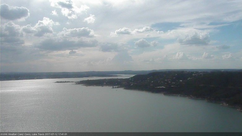 Lake Travis webcam, July 12, 2017 4:55 PM CT