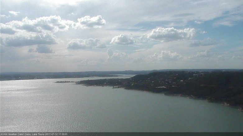 Lake Travis webcam, July 12, 2017 5:00 PM CT