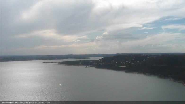 Lake Travis webcam, July 12, 2017 5:25 PM CT