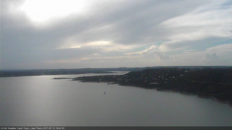 Lake Travis webcam, July 12, 2017 5:50 PM CT