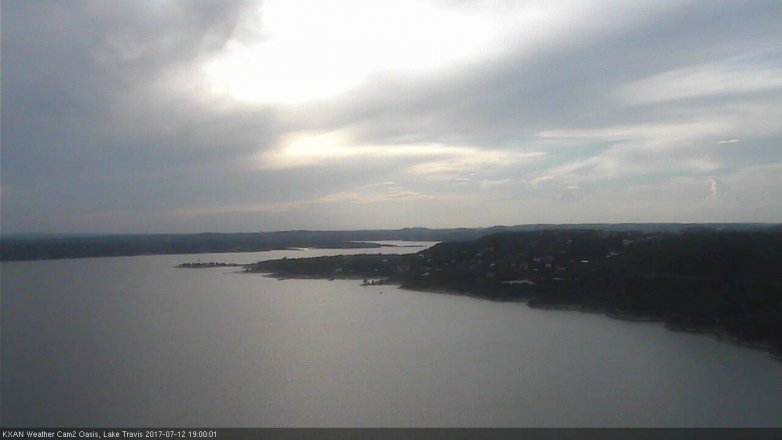 Lake Travis webcam, July 12, 2017 6:20 PM CT