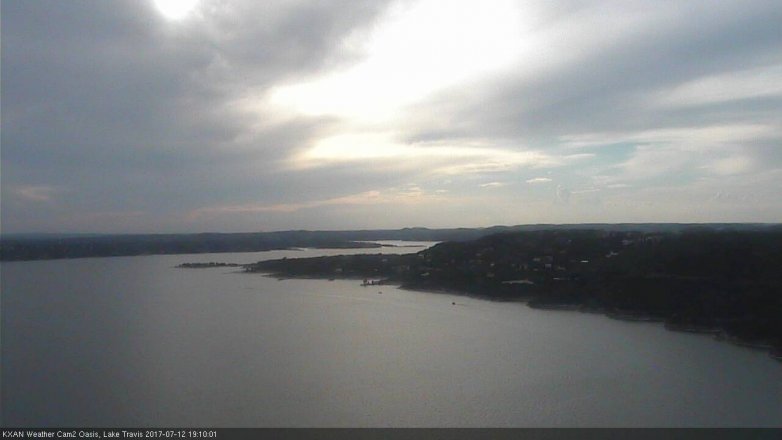 Lake Travis webcam, July 12, 2017 6:25 PM CT