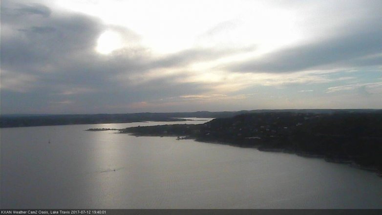 Lake Travis webcam, July 12, 2017 6:45 PM CT