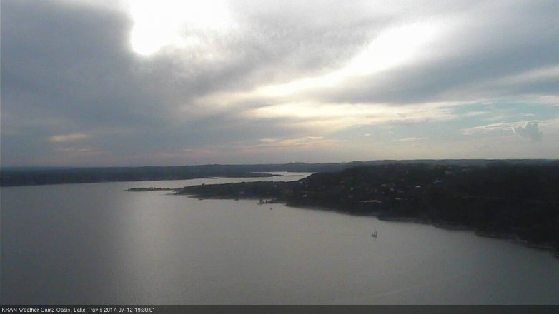 Lake Travis webcam, July 12, 2017 7:00 PM CT