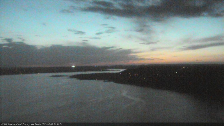Lake Travis webcam, July 12, 2017 8:35 PM CT