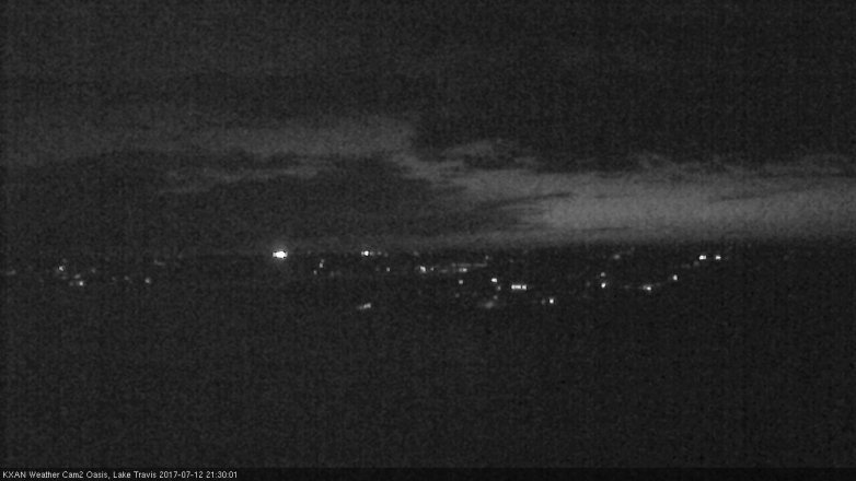 Lake Travis webcam, July 12, 2017 8:50 PM CT