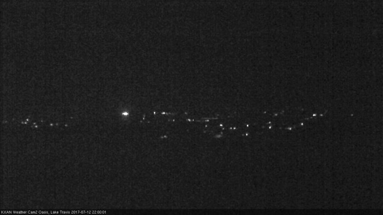 Lake Travis webcam, July 12, 2017 9:30 PM CT
