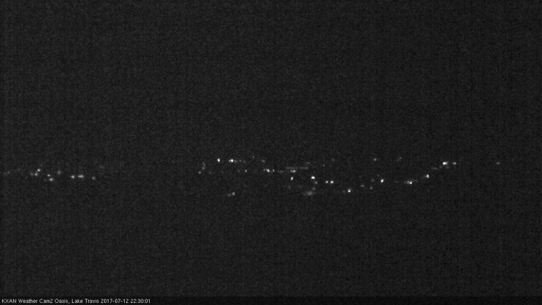 Lake Travis webcam, July 12, 2017 10:00 PM CT