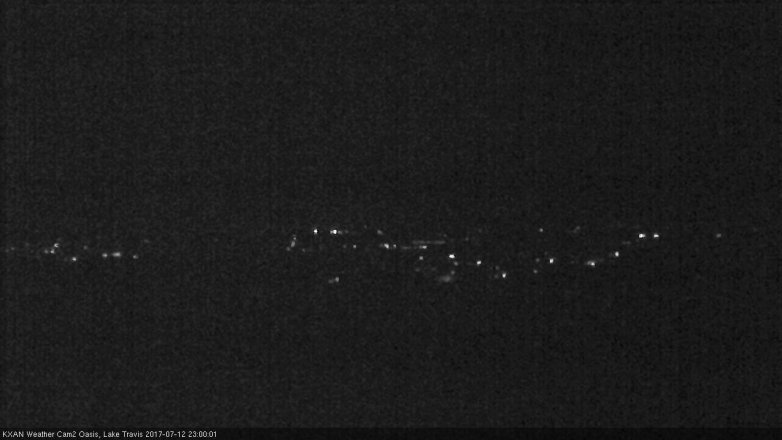 Lake Travis webcam, July 12, 2017 10:15 PM CT