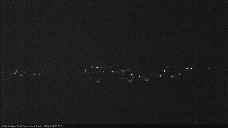 Lake Travis webcam, July 12, 2017 10:45 PM CT