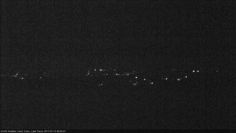 Lake Travis webcam, July 12, 2017 11:10 PM CT