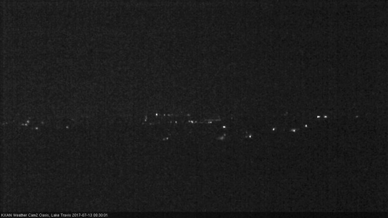 Lake Travis webcam, July 12, 2017 11:40 PM CT