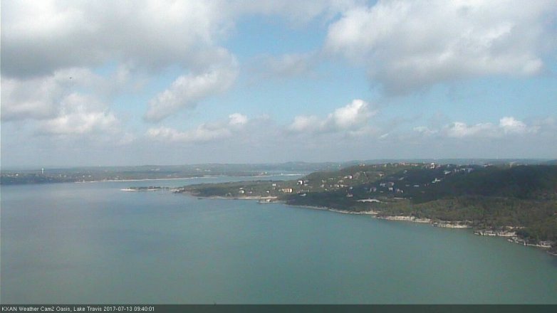 Lake Travis webcam, July 13, 2017 9:00 AM CT