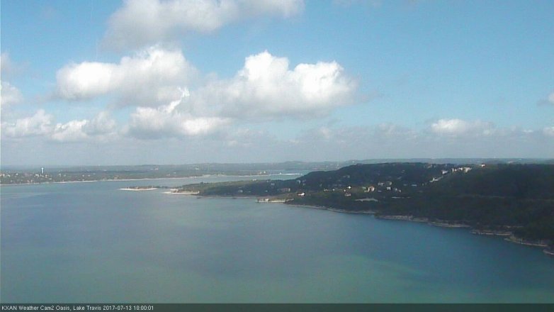 Lake Travis webcam, July 13, 2017 9:05 AM CT