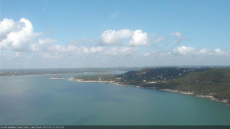 Lake Travis webcam, July 13, 2017 9:20 AM CT