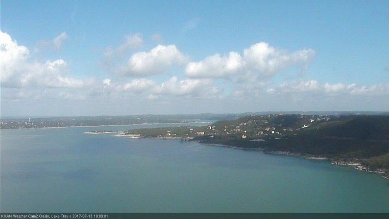 Lake Travis webcam, July 13, 2017 9:30 AM CT