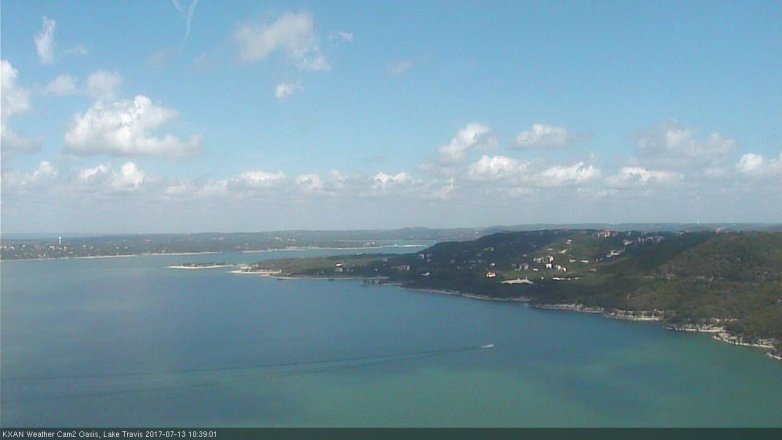 Lake Travis webcam, July 13, 2017 10:05 AM CT