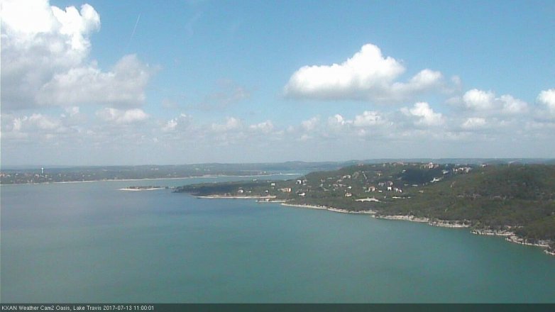 Lake Travis webcam, July 13, 2017 10:10 AM CT