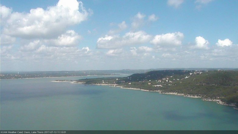 Lake Travis webcam, July 13, 2017 10:20 AM CT