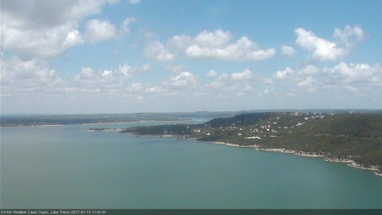 Lake Travis webcam, July 13, 2017 10:45 AM CT