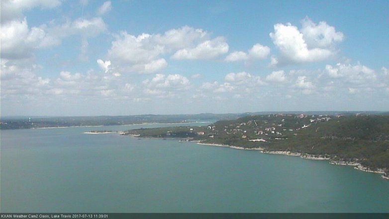 Lake Travis webcam, July 13, 2017 10:50 AM CT