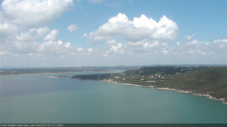 Lake Travis webcam, July 13, 2017 11:00 AM CT