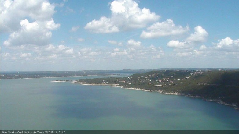 Lake Travis webcam, July 13, 2017 11:30 AM CT