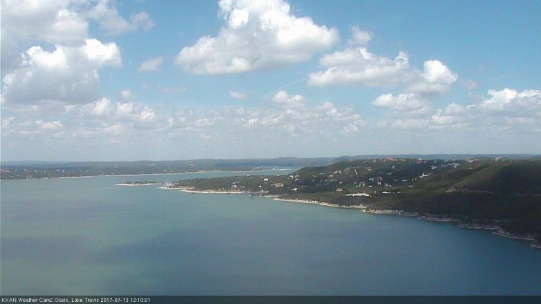 Lake Travis webcam, July 13, 2017 11:35 AM CT