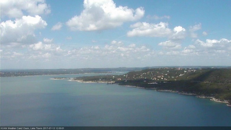 Lake Travis webcam, July 13, 2017 11:40 AM CT