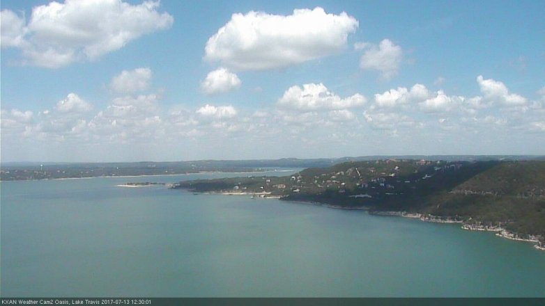 Lake Travis webcam, July 13, 2017 11:45 AM CT