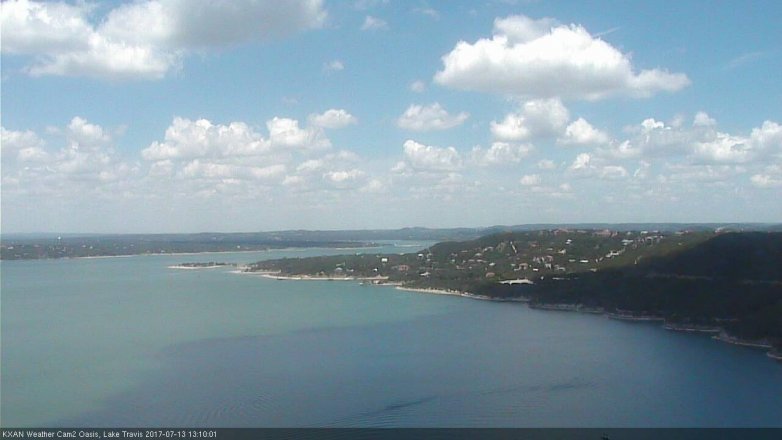 Lake Travis webcam, July 13, 2017 12:25 PM CT