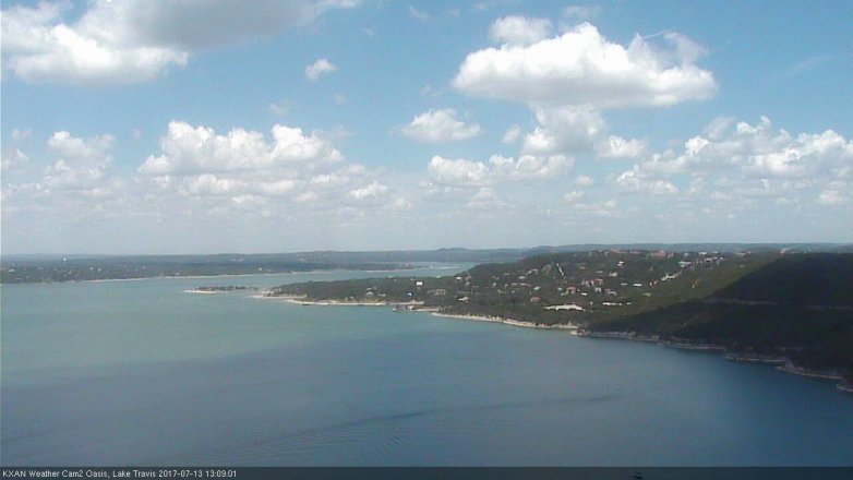 Lake Travis webcam, July 13, 2017 12:35 PM CT