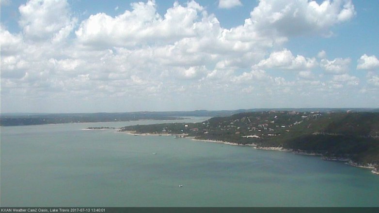 Lake Travis webcam, July 13, 2017 12:45 PM CT