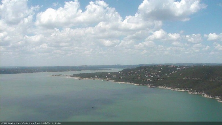 Lake Travis webcam, July 13, 2017 12:55 PM CT