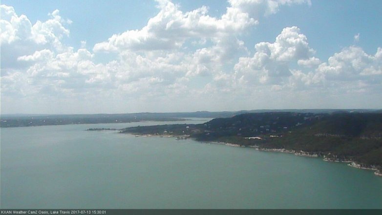 Lake Travis webcam, July 13, 2017 2:50 PM CT