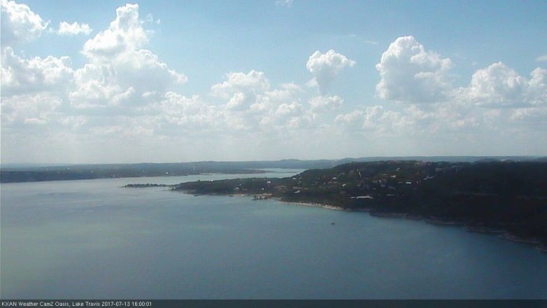Lake Travis webcam, July 13, 2017 3:25 PM CT