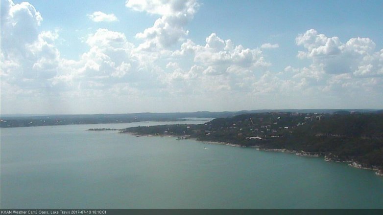 Lake Travis webcam, July 13, 2017 3:30 PM CT