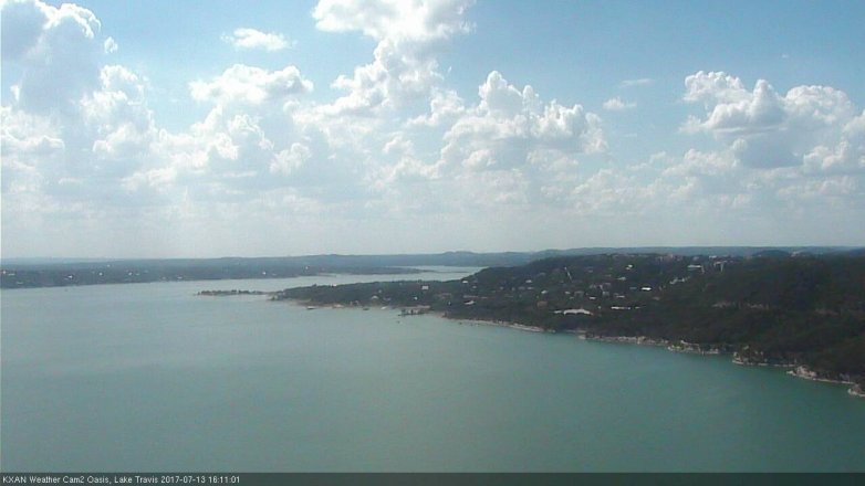 Lake Travis webcam, July 13, 2017 3:40 PM CT