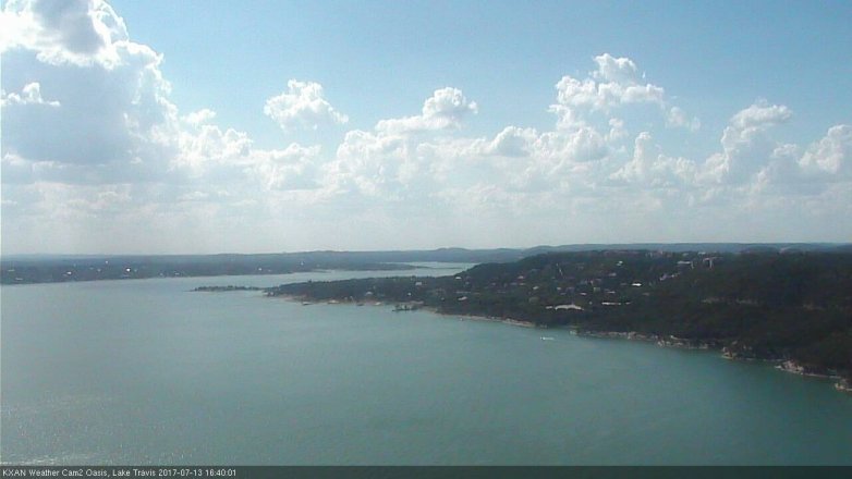 Lake Travis webcam, July 13, 2017 3:50 PM CT