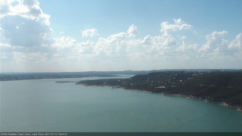 Lake Travis webcam, July 13, 2017 4:00 PM CT