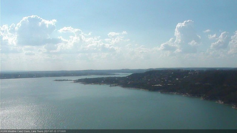Lake Travis webcam, July 13, 2017 4:20 PM CT